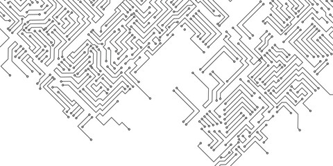 Abstract background with high tech circuit board texture. Vector electronic motherboard illustration.