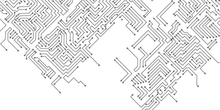 Abstract background with high tech circuit board texture. Vector electronic motherboard illustration.