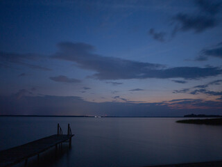 sunset over the lake