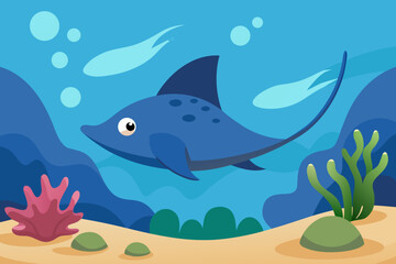 Obraz premium shark and fish