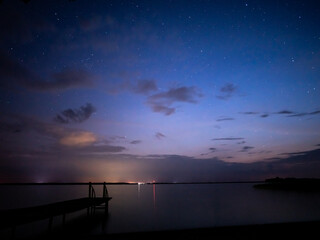 night on svitiaz lake
