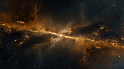  Early Universe Cosmic Scene with Varied Star Sizes and Luminosities. A Glimpse into the Formation of Galaxies and Celestial Bodies.