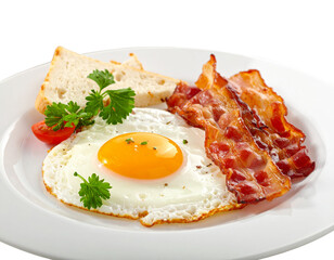 fried egg with bacon 