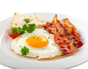 fried egg with bacon 