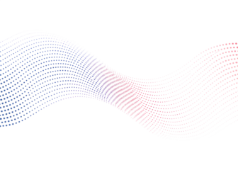 Flowing Dot Wave halftone gradient pattern on transparent background