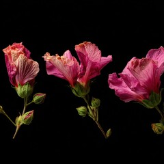 Fototapeta premium Delicate pink hibiscus flowers