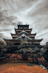 Obraz premium Traditional Japanese Samurai Castle of Hiroshima, Honshu, Japan, Asia