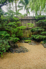 Elegant traditional Japanese sliding shoji doors, japan style garden,showcasing Japanese architecture,cultural aesthetics,Japan style,room interior.