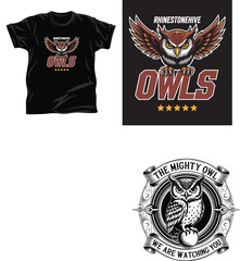 Obraz premium Owl graphic vector t shirt design print