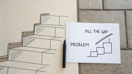 Conceptual Illustration of Problem-Solving with Stairs and Graph