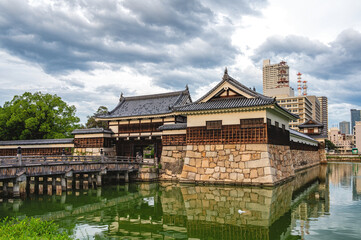 Fototapeta premium Traditional Japanese Samurai Castle of Hiroshima, Honshu, Japan, Asia