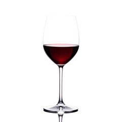 A glass of wine on a transparent background. png file. Generative AI