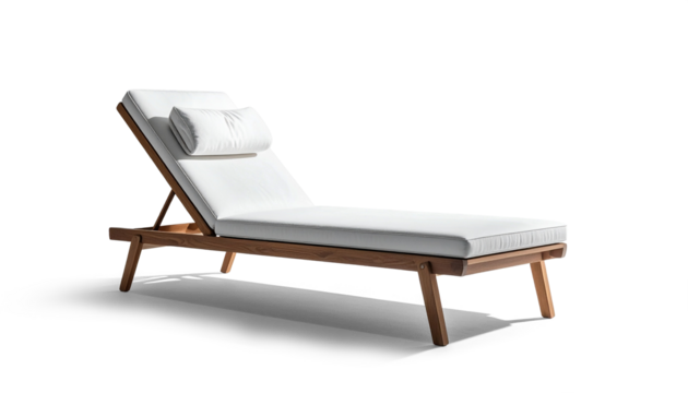 luxurious sun lounger isolated