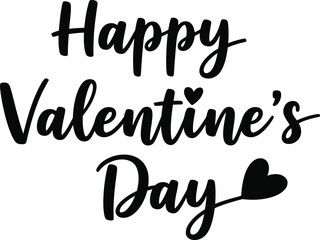 Obraz premium Happy Valentines Day calligraphy typography heart transparent background