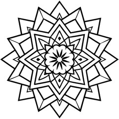 Geometric Mandala Art Vector