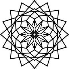 Geometric Mandala Art Vector