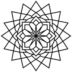 Geometric Mandala Art Vector