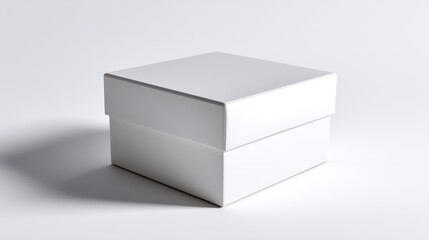 Fototapeta premium box packaging mockup for retail product, clean white background, soft shadows