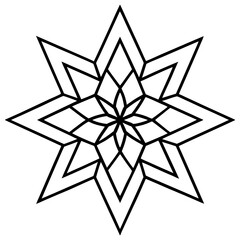 Geometric Star Mandala Vector