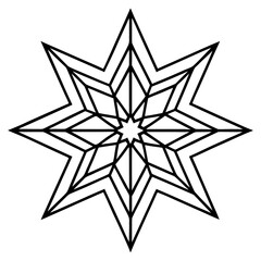 Geometric Star Mandala Vector