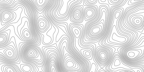Abstract topographic contours map background. Topographic map and landscape terrain texture grid. Modern design with White background with topographic wavy pattern design. Black-white background