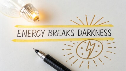 Bright Light Symbolizing Energy Overcoming Darkness Concept