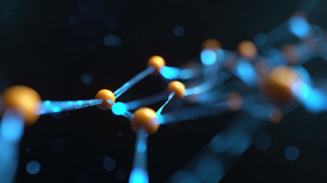 blockchain technology interface, 3D glowing network nodes, futuristic digital finance visualization