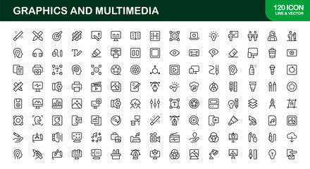 Minimal graphics and multimedia icons for professional design. Ideal for websites, apps, and creative branding with versatile, premium, and modern visuals.