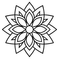 Lotus Mandala Art Vector