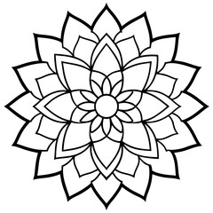 Lotus Mandala Art Vector