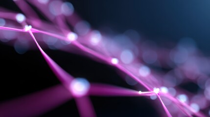 abstract neon network, glowing digital lines and nodes, futuristic cyberspace design