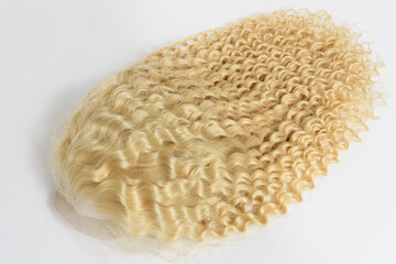 deep curly bleached blonde human hair weaves extensions lace wigs	