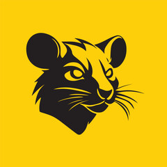 Silhouette of mouse or mouse head icon
