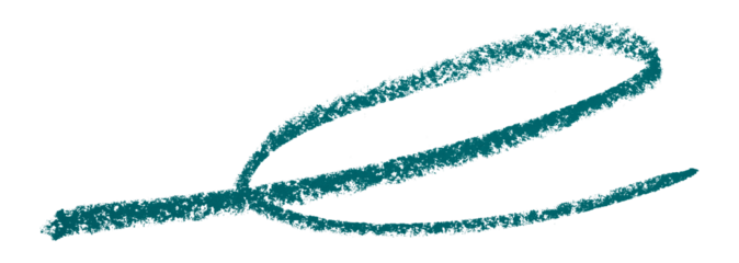 Green colored pencil drawing isolated on transparent background