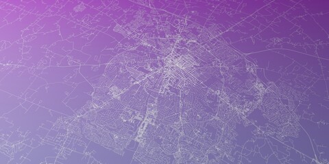 Lexington (Kentucky, USA) street map. The style of the map is purple gradient