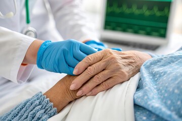Patient Hands in Prayer with Nurse Support