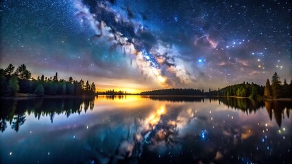 sunrise over the lake