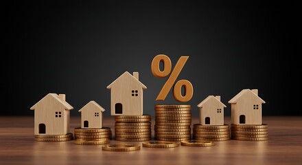 Red real estate sign with a roof icon, symbolizing a house for sale in the property market