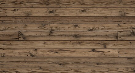 Fototapeta premium Horizontal wooden planks with knots grains and a brown color