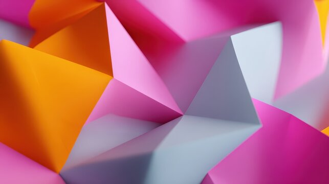 abstract 3D polygon background with colorful geometric shapes