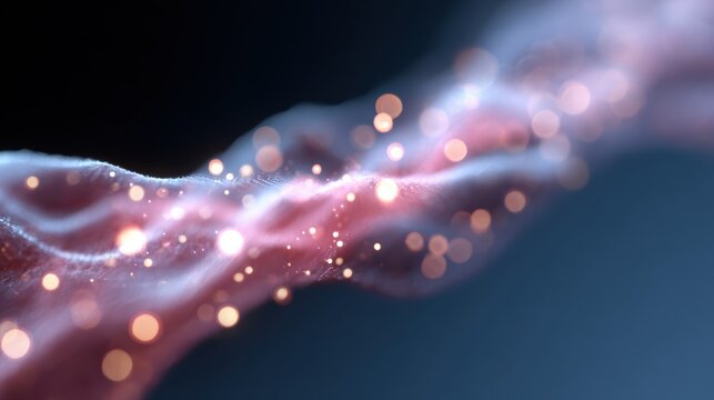 abstract glowing particle background with soft bokeh effects