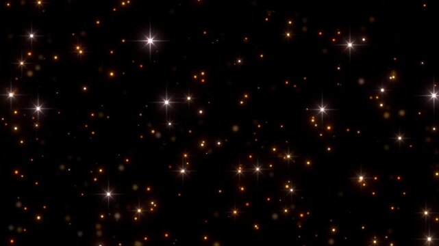 gold glitter stars particles background overlay