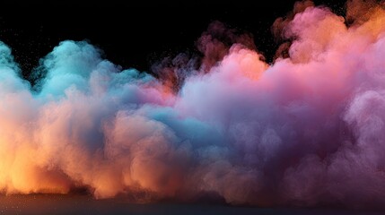 Abstract swirling clouds of vibrant color
