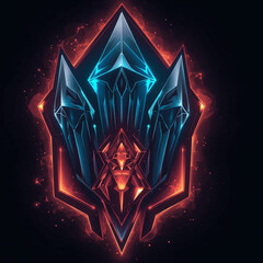 background, luminous, polygonal, crystal, stained glass, vector design, modern, minimal, decorative, 