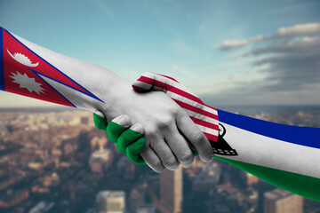 Shaking hands Nepal and_Liberia