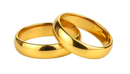 Two gold wedding rings
