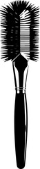 Cosmetic Brush Silhouette Symbol in Clean Modern Style