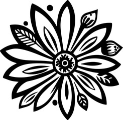 Modern Minimalist flower or botanical floral design for branding or corporate identity
