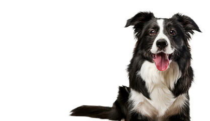 Border Collie Dog Laying Down Smiling