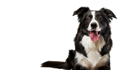Border Collie Dog Laying Down Smiling